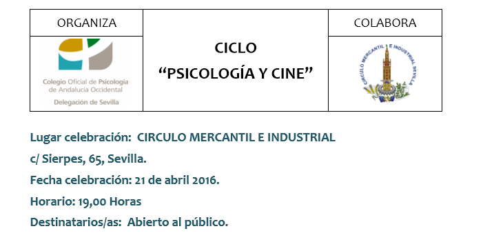 Centro CADIS participa en el Cine Forum “Psicología y Cine”